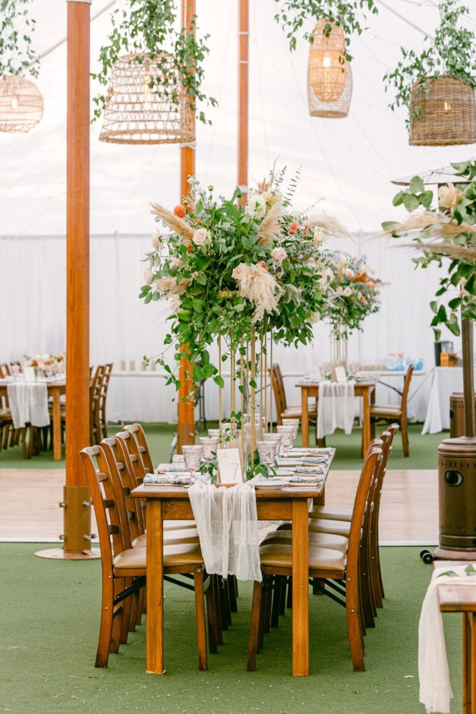 tent at Maine wedding venue